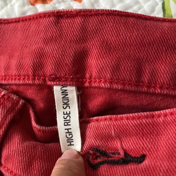 Rag & Bone red skinny jeans - Picture 3 of 4